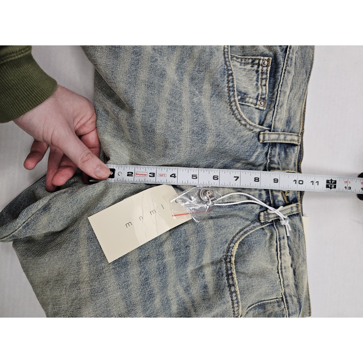mnml【size 28】 MNML Zipper Flare Denim Jeans Men's Size 28 Light Vintage Wash
