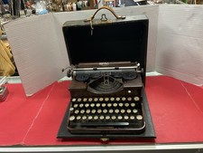 royal portable typewriter model p w/wood grain finish w/case thumbnail
