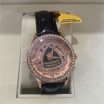 Automobili Lamborghini LAB001 Women Watch Rose Gold Leather