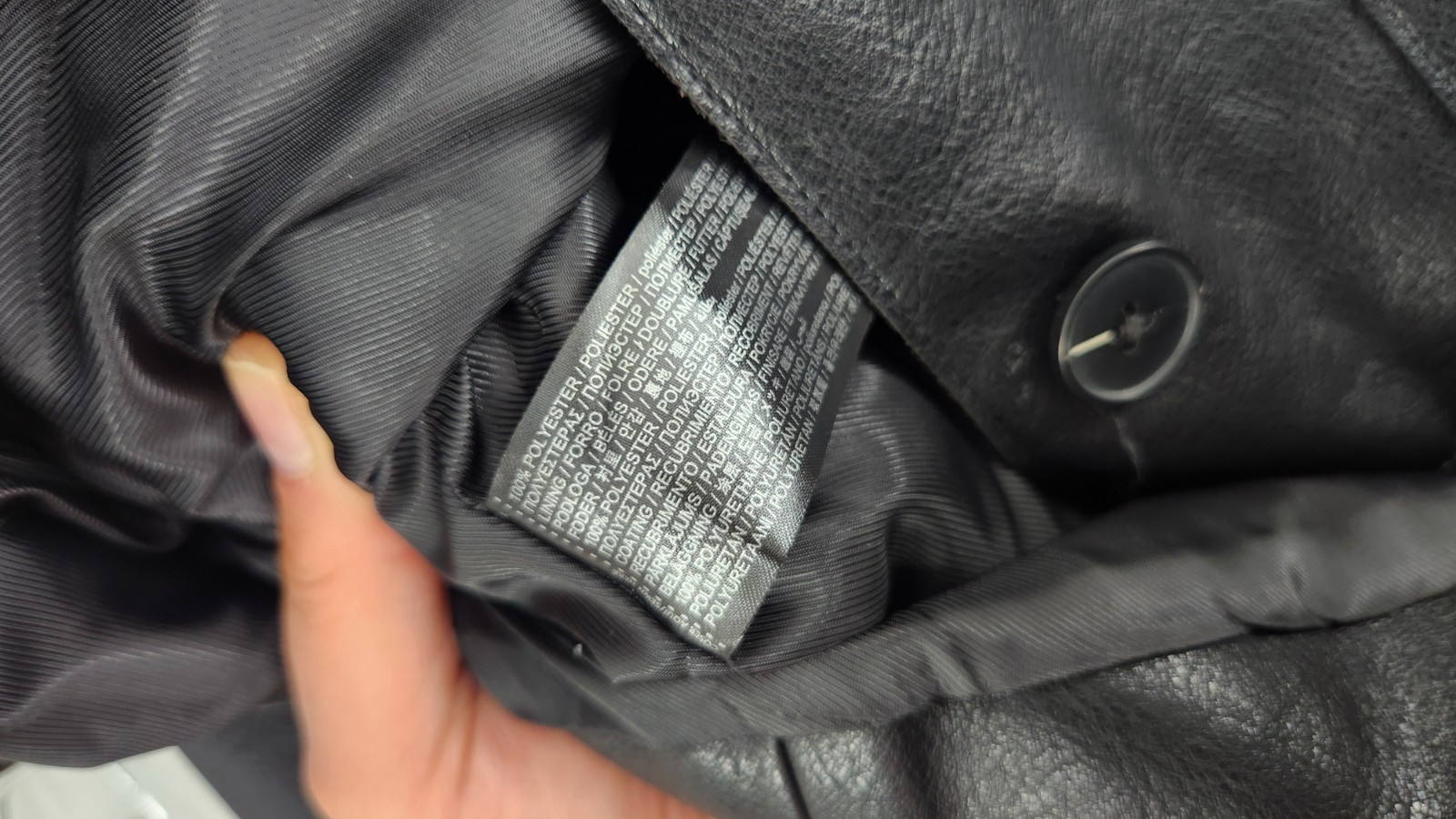 Mango MNG Women's Medium Black Faux Leather Jacket NWT Pockets thumbnail 9