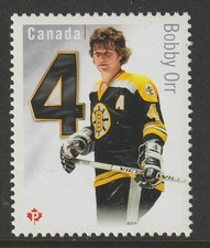 Canada #2786c, Original 6, NHL, Hockey, Bobby Orr, Single from S/S, MNH 2014