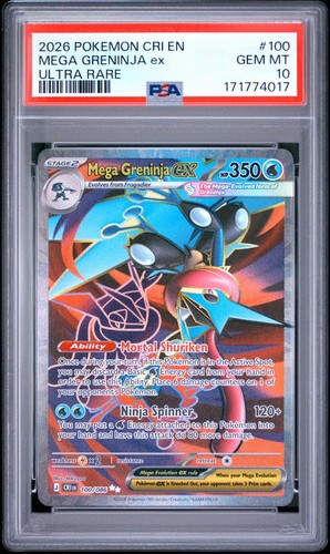 Mega Greninja ex graded PSA 10 for sale on eBay