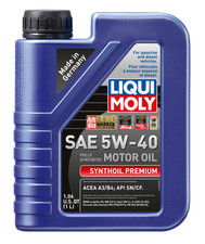 Liqui Moly 2040 Synthoil Premium SAE 5W-40 Fully Synthetic Engine Oil 5 L 101.41 per gallon
