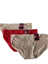 NEW Maidenform 3 Pairs Pure Comfort Bikini Panties 2XL/9 Multi-Color DMECBK
