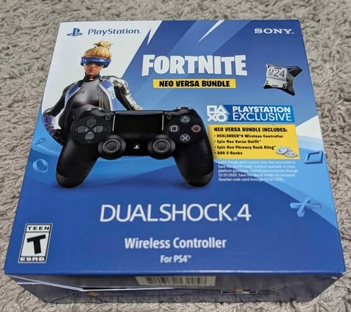 Sony PlayStation 4 DualShock Wireless Controller - Jet Black Fortnite Neo Versa Bundle