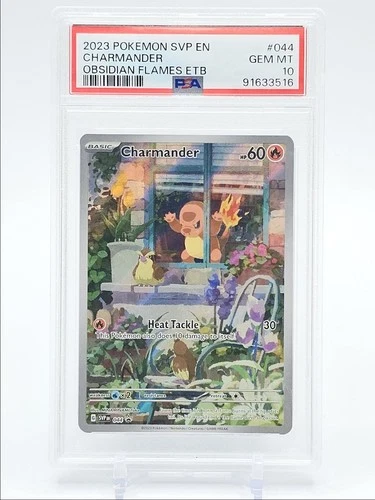 CHARMANDER 2023 POKEMON OBSIDIAN FLAMES ETB BLACK STAR PROMO #044 PSA 10 Q3562