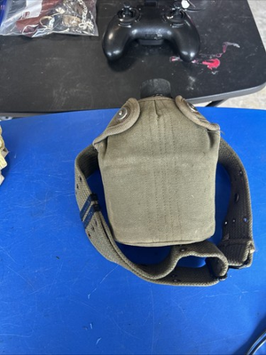 #ad #ad Used WW11 U.S. Military Pistol Belt amp; Canteen $50.00