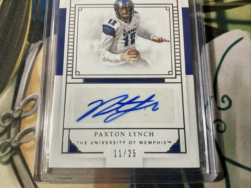 2016 National Treasures Collegiate Signatures /25 Paxton Lynch Rookie Auto RC - Picture 4 of 9