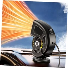 Car Heater, 12V Portable Heater Plug in Heating and Cooling Fans, Car black