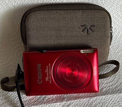 CANON POWERSHOT ELPH 300 HS DIGITAL CAMERA RED TESTED & WORKING