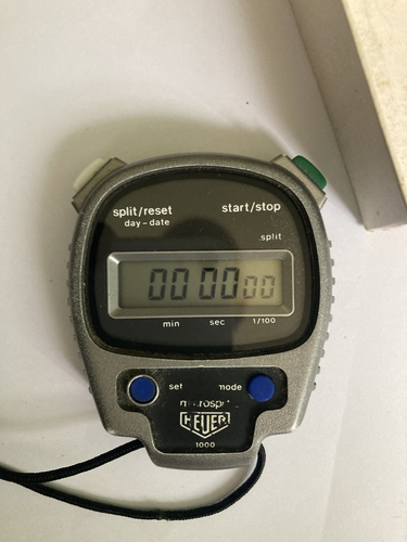 HEUER MICROSPLIT 1000N STOPWATCH - WORKS WITH BOX RACING OLDTIMER BMW - Picture 4 of 16