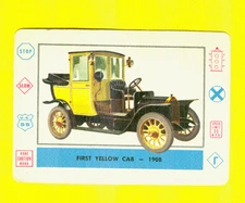 1958 Leaf Cardo Trading Cards #A-21 Automobiles First Yellow Cab-1908