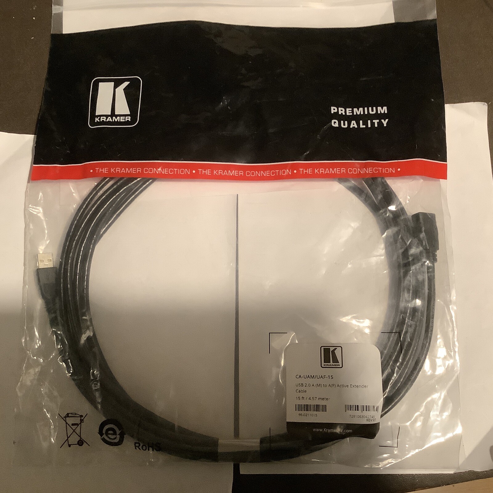 Kramer CAUAM/UAF15 Kramer 15ft Or 4.5M USB Lead Active Extender Cable