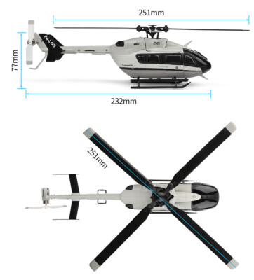Wltoys EC-145 RC Helicopter K160 4-Blades Brushless 2.4GHz