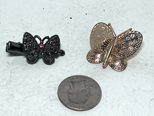 Vtg Hair Clip Butterfly Pin Brooch Lot P2318