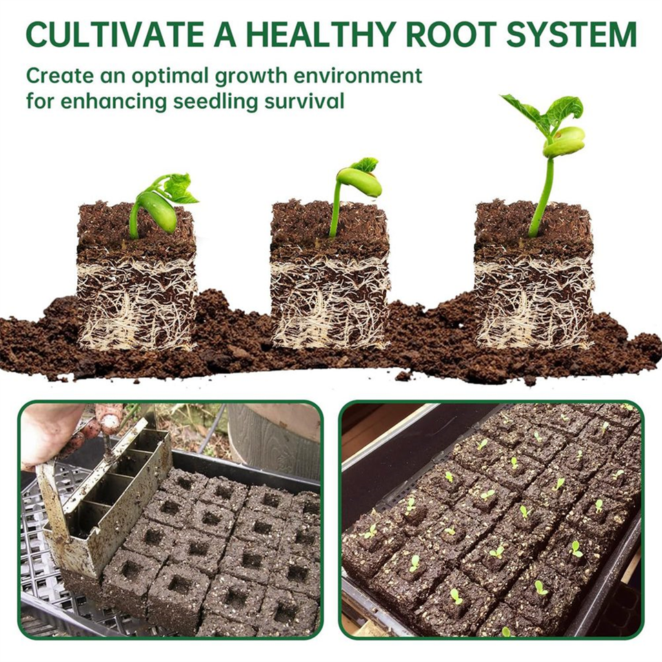 Soil Blocker HandSämlingsInkubator + Saatstift für Den Samenstart