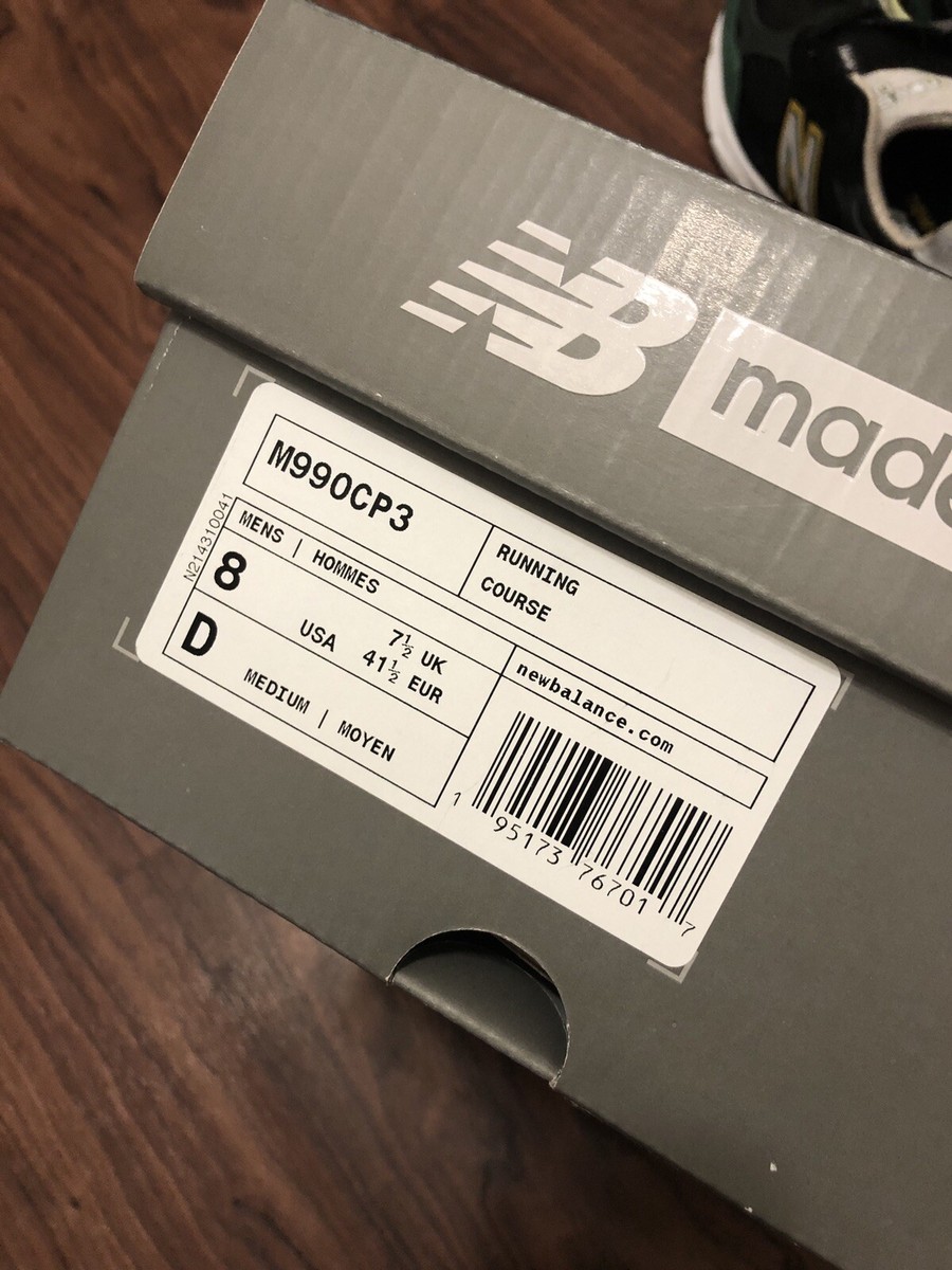 New Balance 990v3 'Black Green Yellow' Men's 8 US [M990CP3 New Balance 990v3 'Black Green Yellow' Men's 8 US [M990CP3