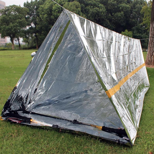 Tente pliable survie d'urgence randonnée Camping abri