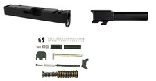 Glock 26 9mm Slide RMR Cut W/Cover Plate  Barrel  Slide Upper Parts Kit, Black