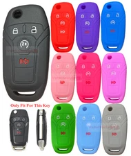 Fit Ford F-150 F-250 F-350 Ranger 4 Button Remote Silicone Key Fob Cover Case