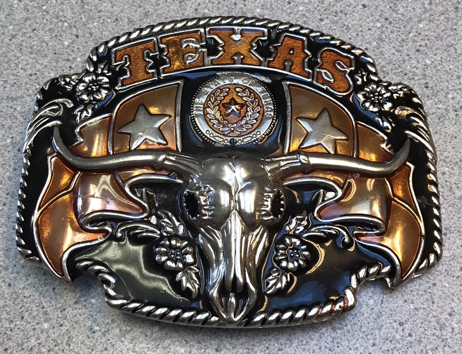 Price reduction Large 4.5” State Of Texas Western H With Direct sale of manufacturer Steer Belt Style Buckle