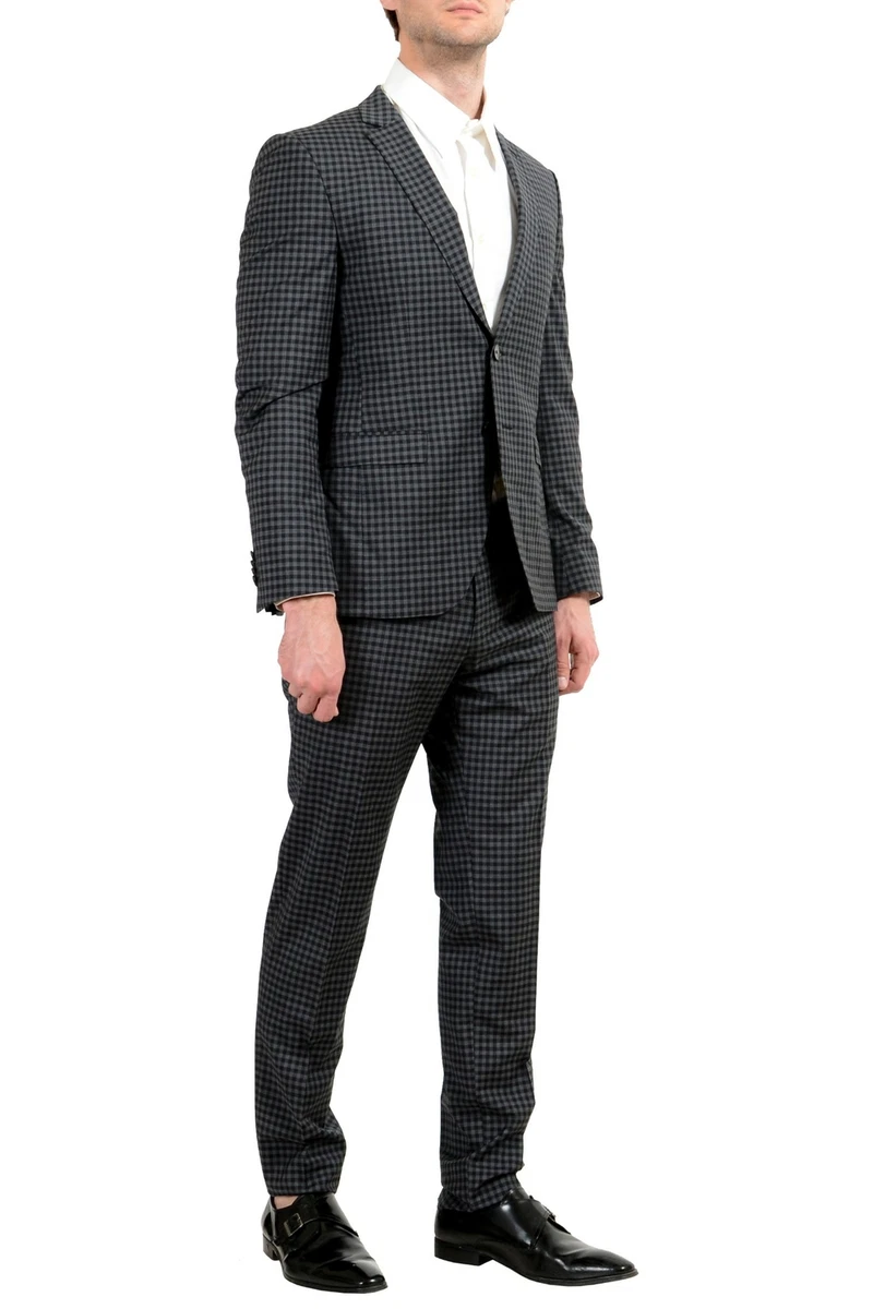 Hugo boss cheap checkered suit