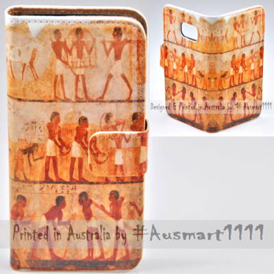 For Samsung Galaxy Note Series Egypt Wall Print Wallet Mobile Phone Case Cover