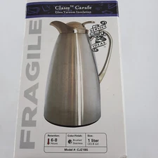 Classy Carafe Service Ideas Stainless Vacuum Insulation Glass Restaurant Quality