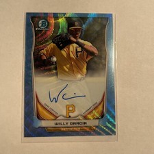 2014 Bowman Chrome Prospect Blue Wave Refractor /50 Willy Garcia #BCAP-WG Auto