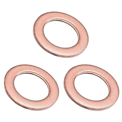 #ad 3 Pack 19x12x1.3 Copper Washers Gaskets for Crankcase Oil Drain Plug Rpl 5812232 $8.99