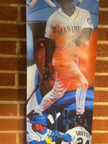 New 30x9 KEN GRIFFEY Jr. Vinyl POSTER Seattle Mariners Seahawks baseball print ! - Picture 2 of 4
