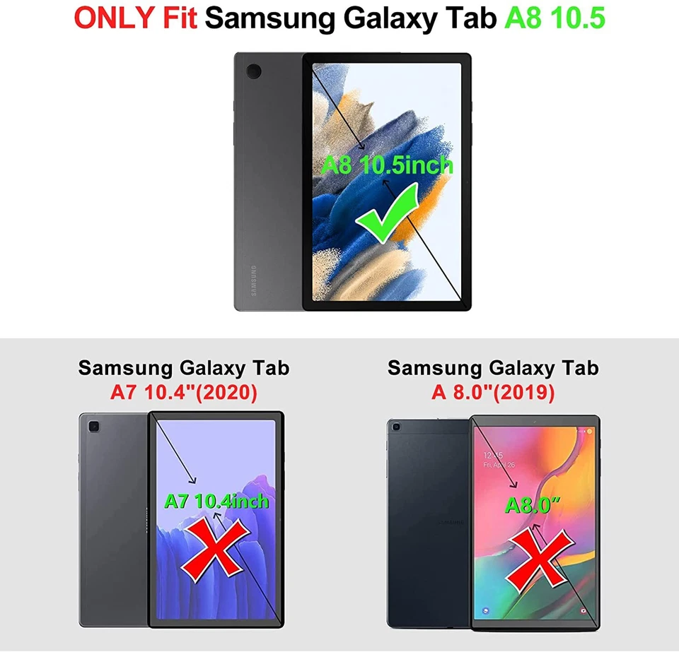 Detachable Backlit ABS Keyboard+Case Coverfor Samsung Galaxy Tab A8 10.5 SM-X200 - Image 2 of 4