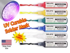 10ml RELIFE UV Curable Solder Mask 10 ml Squeezable tube dispenser - 6 Colors