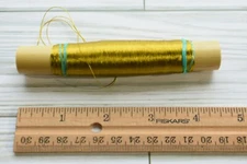 Gorgeous Moroccan Bulk YELLOW OLIVE Silk Floss Spool (50+ Yards) Fly Tying 