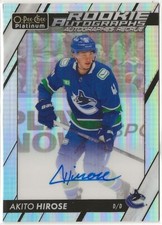 2023 2023-24 O-Pee-Chee Platinum Rookie Autographs Rainbow #RAH Akito Hirose