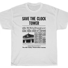 SAVE THE CLOCK TOWER T-Shirt - Back BTTF Future Hill Valley 
