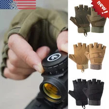 Tactical Fingerless Gloves Motorcycle Driving Gloves Half-Finger Riding Gloves