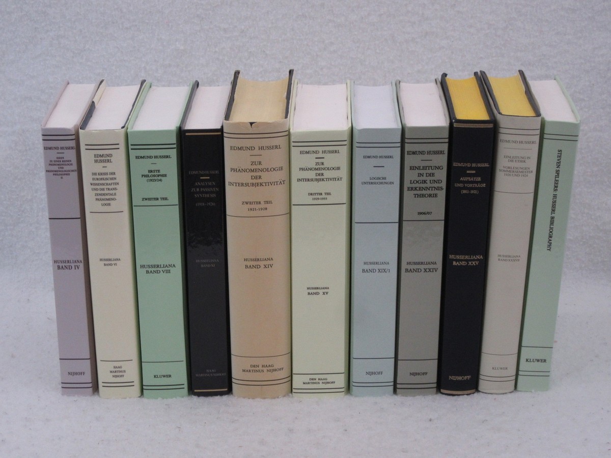 Lot 10 Edmund Husserl HUSSERLIANA IV VI VIII XI XIV XV XIX/1