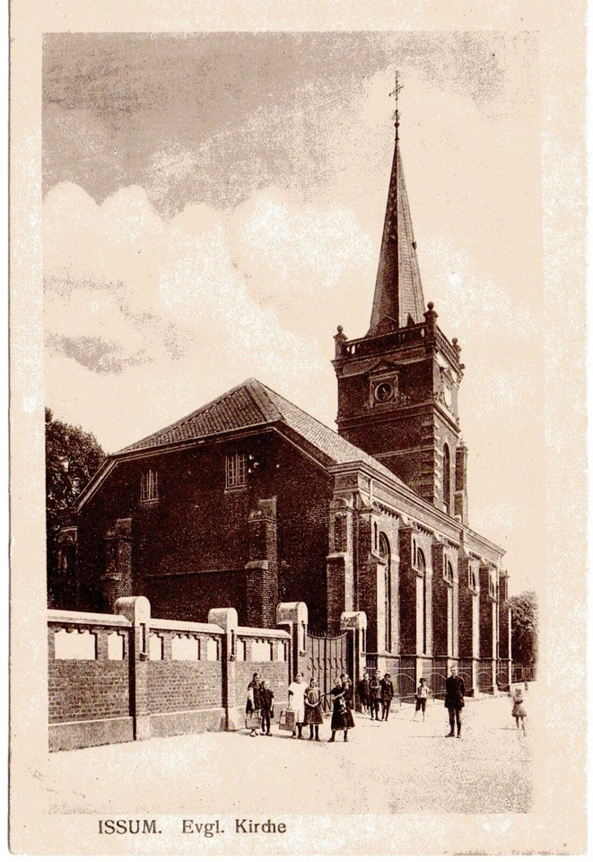 AK ISSUM Niederrhein - Evangelische Kirche mit Kinder - ca. 1910  Kreis Kleve - Bild 1 von 1