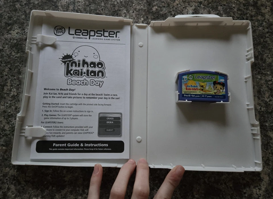 LEAP FROG LEAPSTER 1 & 2 LEARNING GAME Nickelodeon NIHAO KAI-LAN Beach Day 4-7yr - Image 3 of 4