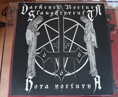 Darkened Nocturn Slaughtercult Hora Nocturna White with Black Marble 2022 Press