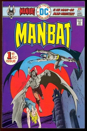 Man-Bat #1 Very Nice Ditko Art Bronze Age Batman Vintage DC Comic 1975 FN-VF