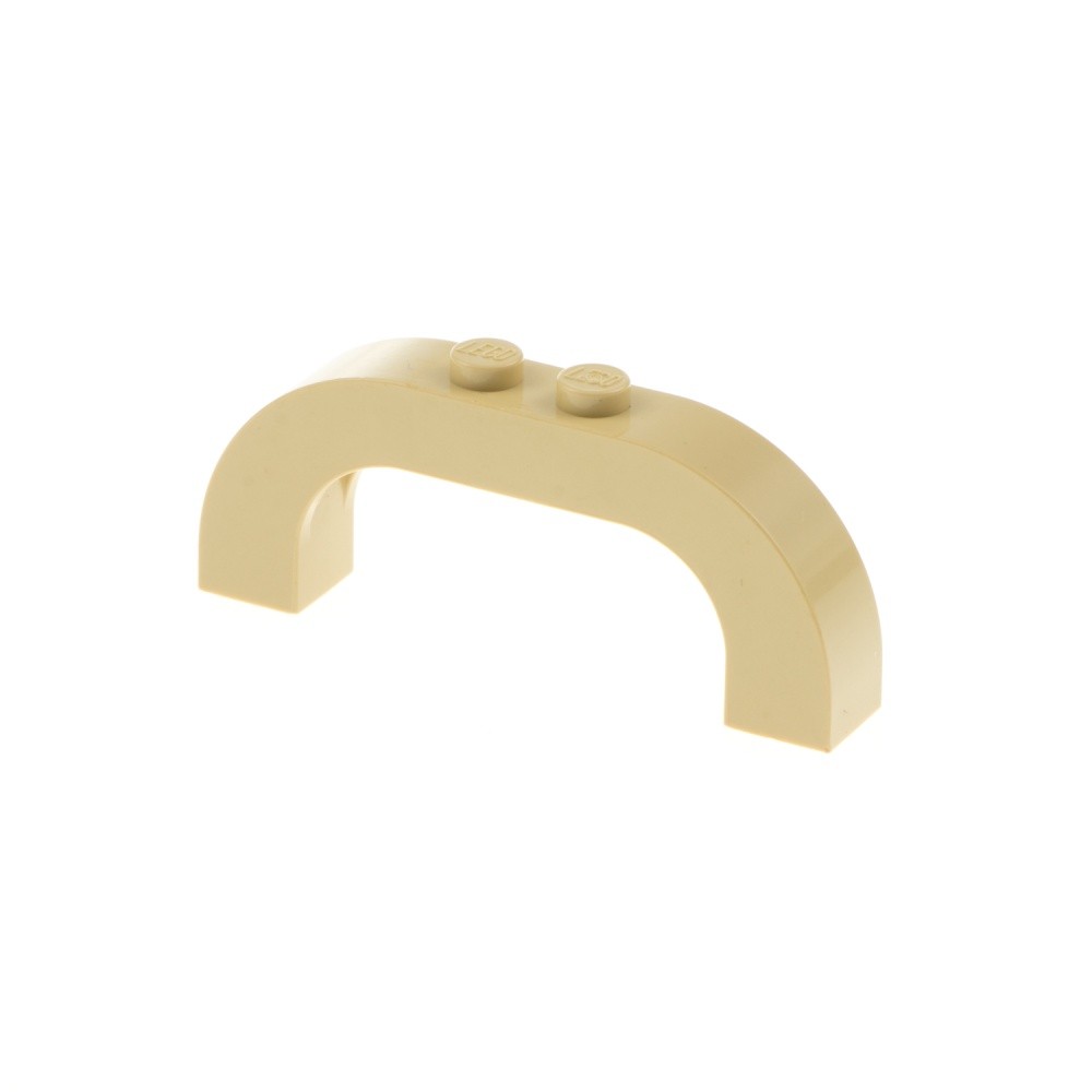 1x Lego Arch Brick 1x6x2 Beige Top Curved Bridge Star Wars 4502 24434 6183