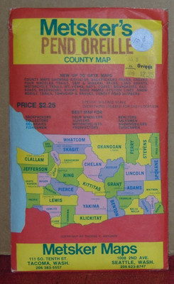Mid 1980's  Metsker's Map of Pend Oreille County, Washington