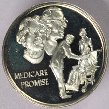 JFK Medicare Promise .999 Silver 1 oz Round 95.00 per troy oz