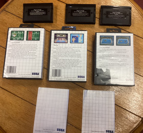 Sega Master System Game Lot Rocky Pro Wrestling Football Tested A+ Shipping Care