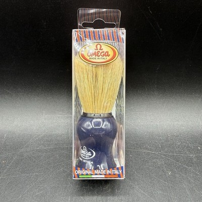 Omega Pure Bristle Shaving Brush 10065Y - Blue Handle Italy