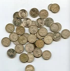 Bulk Lot Of 40 Canadian Silver Quarters. 1 Full Roll Mixed Dates&Condition. 80%