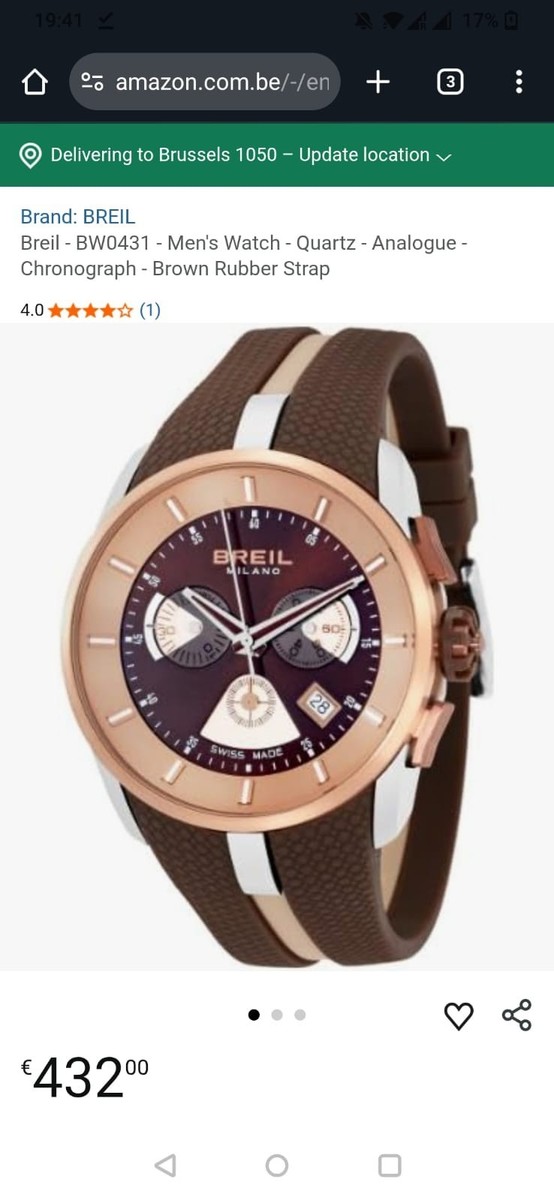 Breil Milano Swiss Made 43mm Chrono Men's Watch | eBay