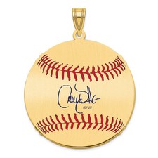 Gold-plating over Sterling Silver Larry Walker Hall of Fame Signature Large Epox